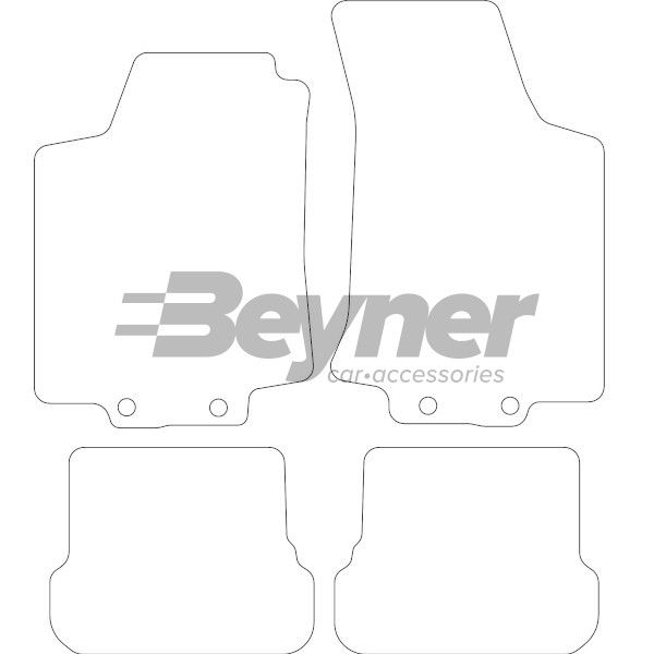 Beyner Pasklare stoffen matten MSV-1476250