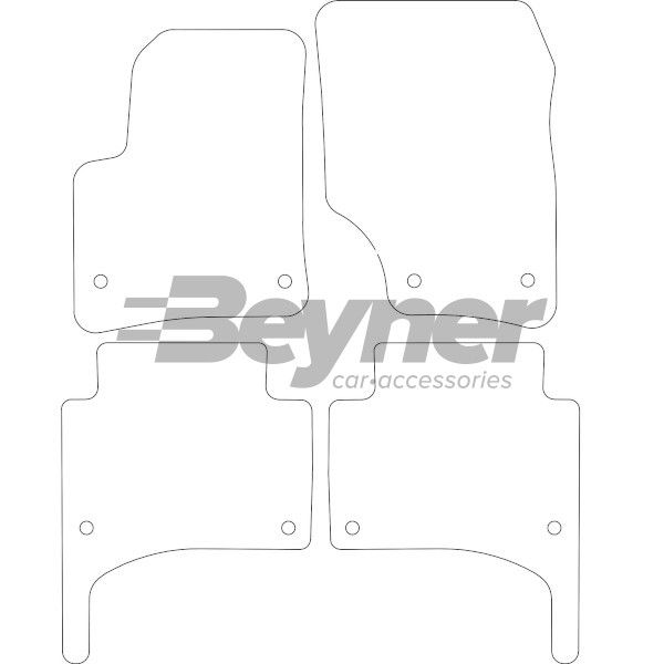 Beyner Vloermattenset MSV-1476308