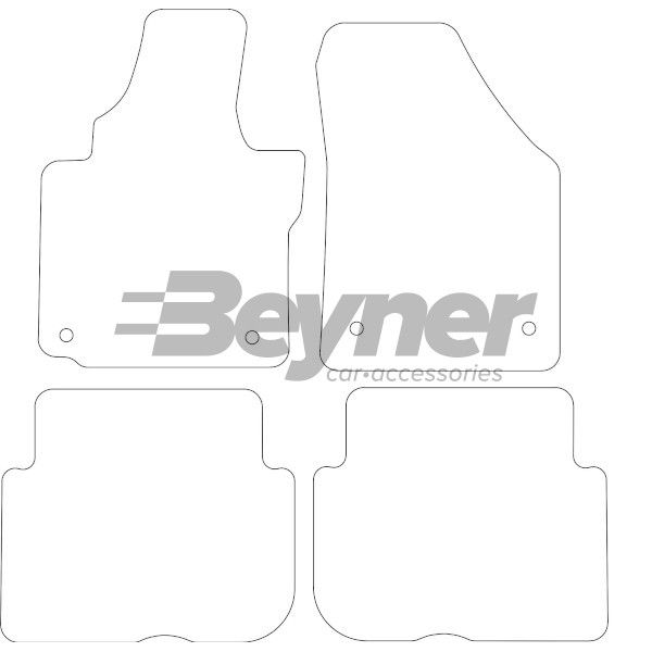 Beyner Pasklare stoffen matten MSV-1476310