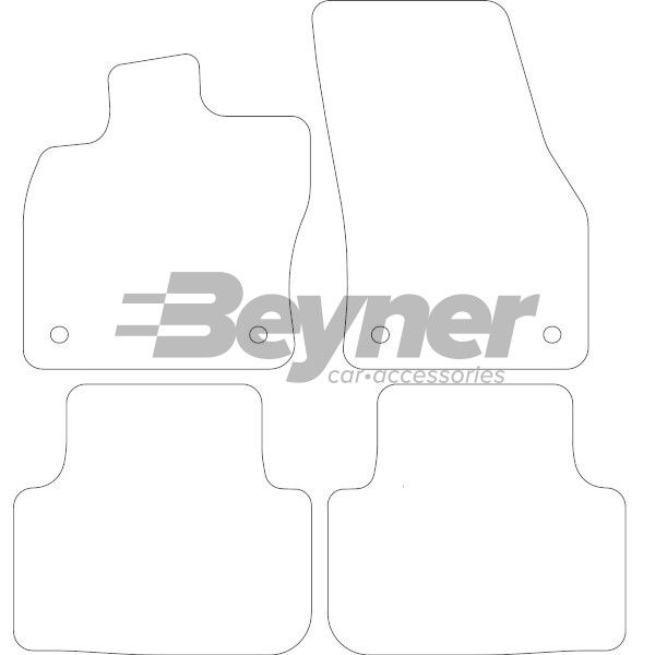 Beyner Pasklare stoffen matten MSV-1476338