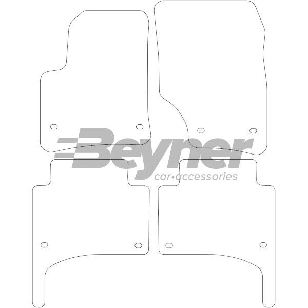 Beyner Pasklare stoffen matten MSV-1478762