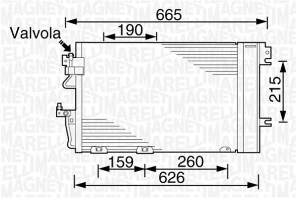 Magneti Marelli Airco condensor 350203257000