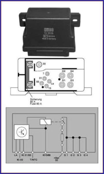 Hüco Relais gloeitijd 132035