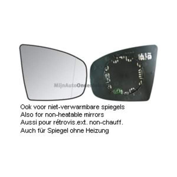 Bodermann SPIEGELGLAS verwarmbaar+montagepl.asferisch (rechts) 1608065