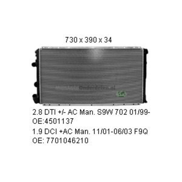 Bodermann RADIATEUR 1.9 DCI / 2.8 TDI turbo diesel 7295003