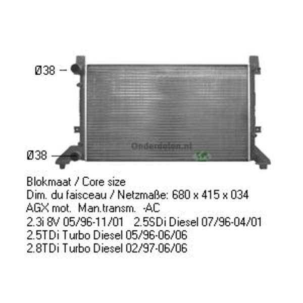 Bodermann RADIAT. LT28-LT46 2.3i 8V/2.5SDi -AC 9291001