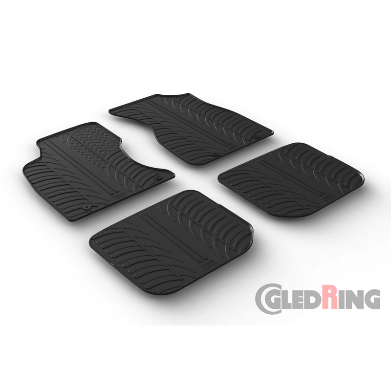 Gledring Rubbermatten passend voor Audi A4 1996-2000 (T profiel 4-delig + montageclips) GL 0256