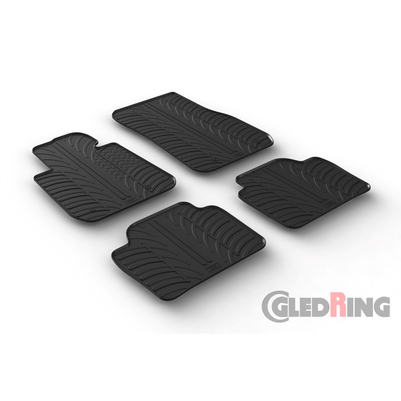 Gledring Rubbermatten passend voor BMW 3 serie F30/F31 2012-2019 (T profiel 4-delig + montageclips) GL 0359