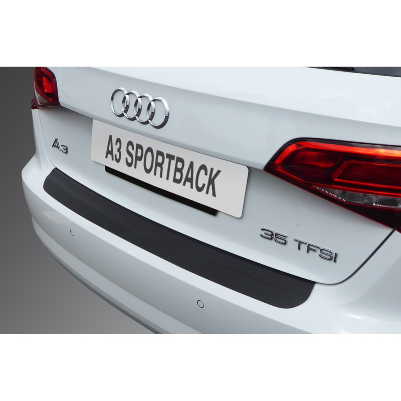 RGM ABS Achterbumper beschermlijst passend voor Audi A3 (8V) Sportback Facelift 05/2016-04/2020 incl. S-Line/S3/RS3 - Zwart GR RBP399