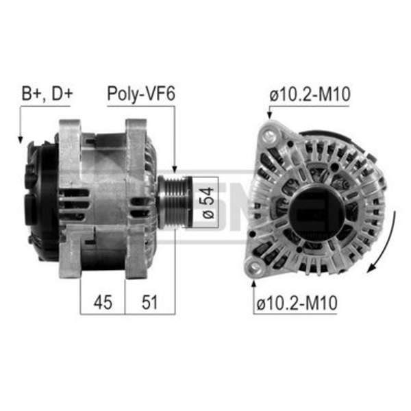 Alternator/Dynamo Huismerk 210243A