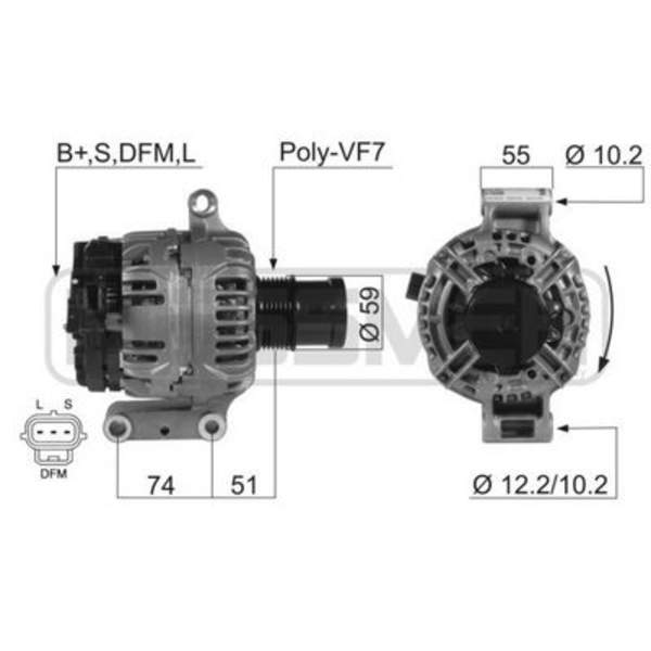 Alternator/Dynamo Huismerk 210399A