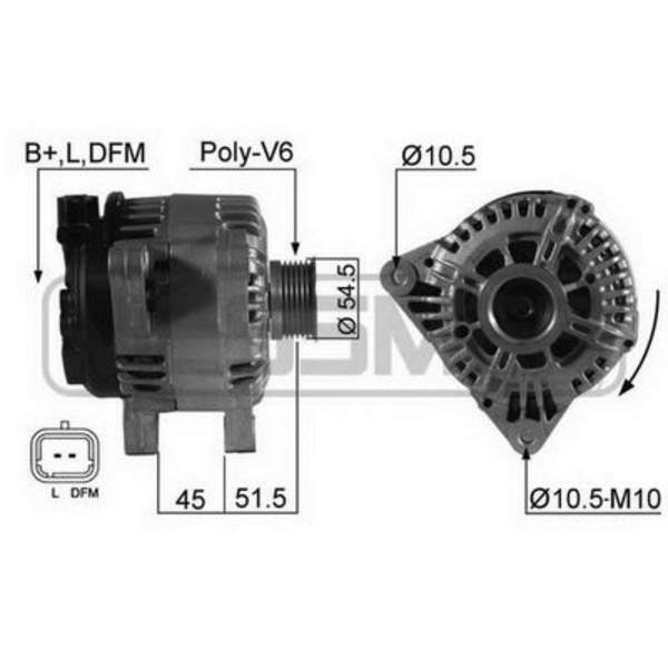 Alternator/Dynamo Huismerk 210538A