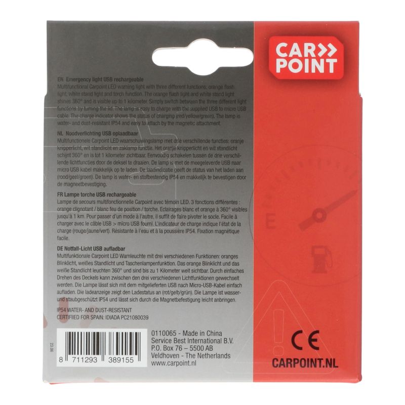 Carpoint Carpoint Noodverlichting USB Oplaadbaar 0110065