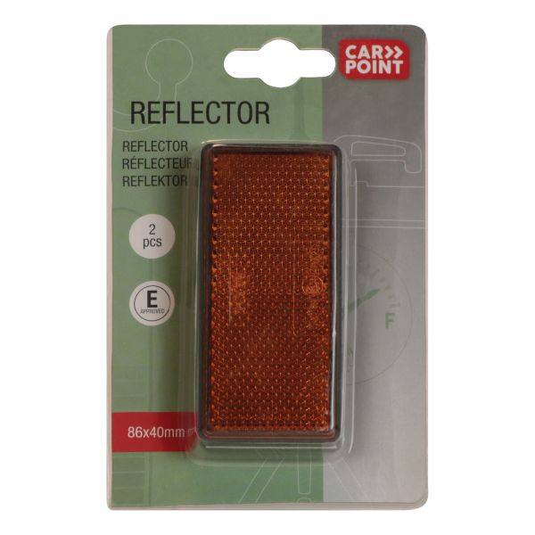 Carpoint Carpoint Reflector Oranje 86x40mm 2 Stuks 0413993