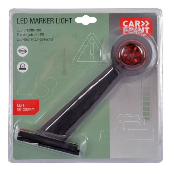 Carpoint Carpoint LED Breedtelicht Links 60° Rood/Wit 200mm 0414024