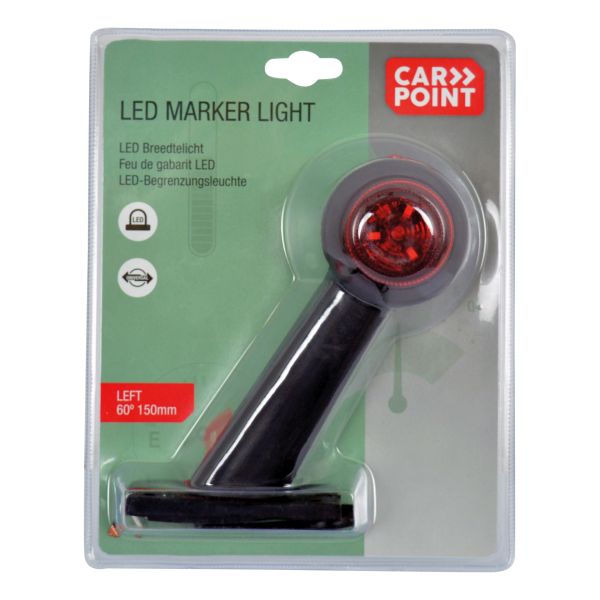 Carpoint Carpoint LED Breedtelicht Links 60° Rood/Wit 150mm 0414026