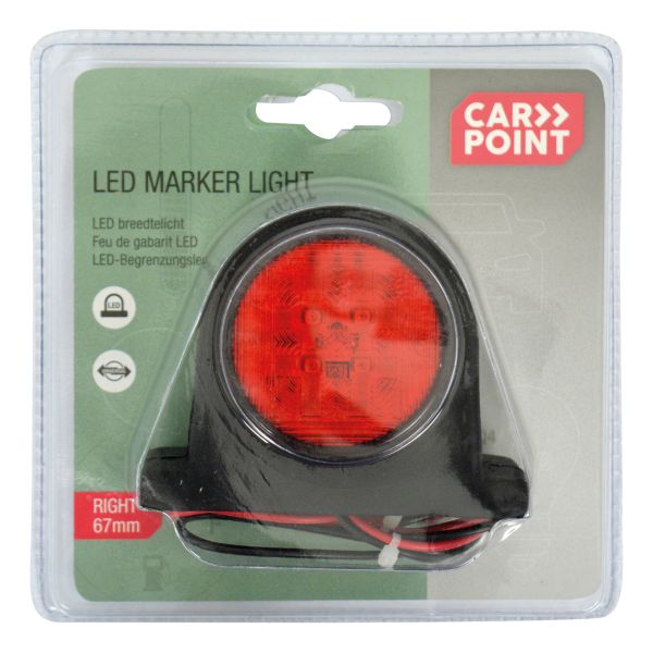 Carpoint Carpoint LED Breedtelicht Rechts Rood/Wit 67mm 0414036