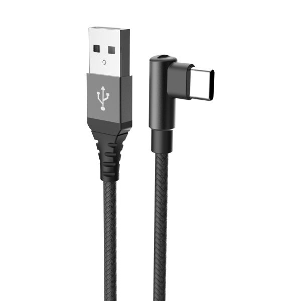 Celly Celly Datakabel USB>USB-C en L stekker 1 meter zwart 0517514