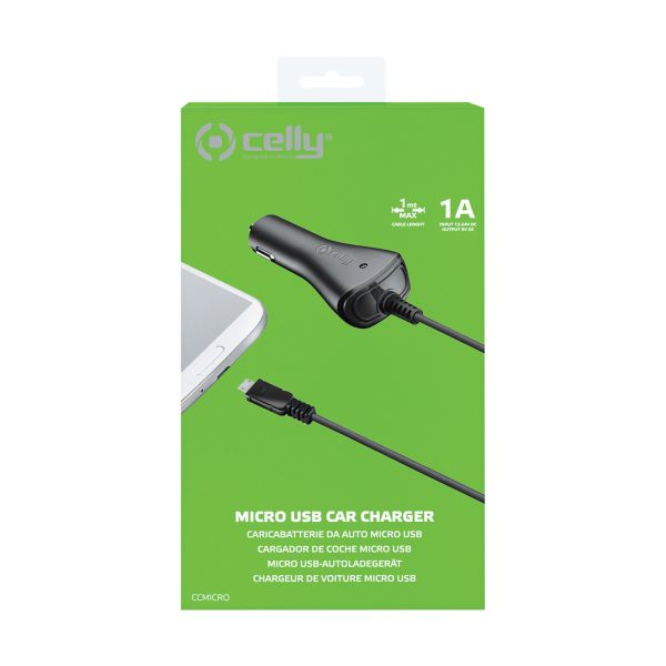 Celly Celly Autolader 1A Micro USB 0517548