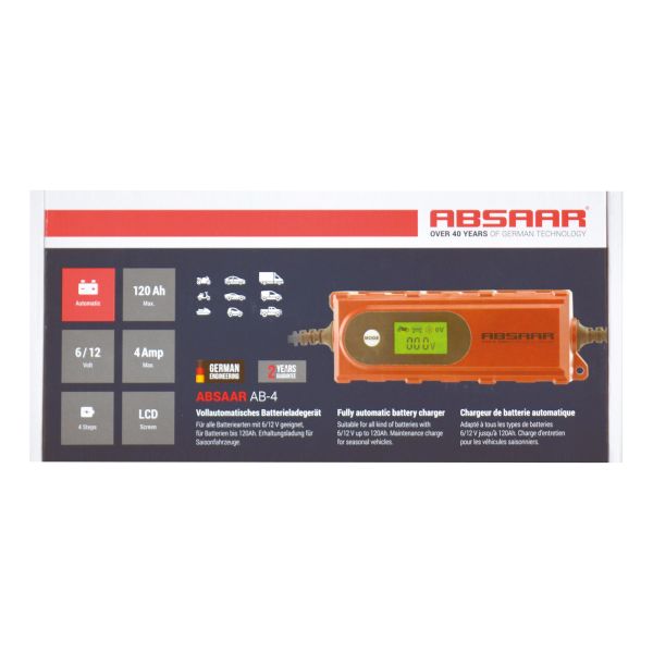 Absaar ABSAAR AB-4 Automatische Acculader 6/12V 0635671