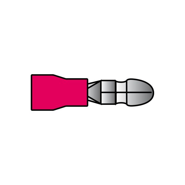 Carpoint Carpoint Rondstekker 547 Rood Ø 4.0mm 10 Stuks 1623807