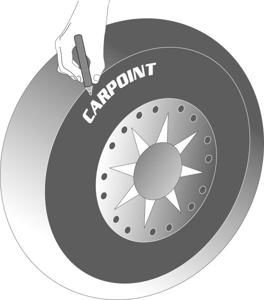 Carpoint Carpoint Bandenmerkstift Wit 1712101