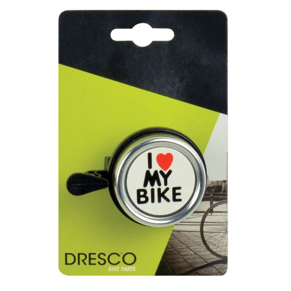 Dresco Dresco Fietsbel I Love My Bike Chroom 5250107