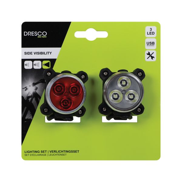 Dresco Dresco LED Verlichtingsset USB Oplaadbaar 3 LED's 5251213