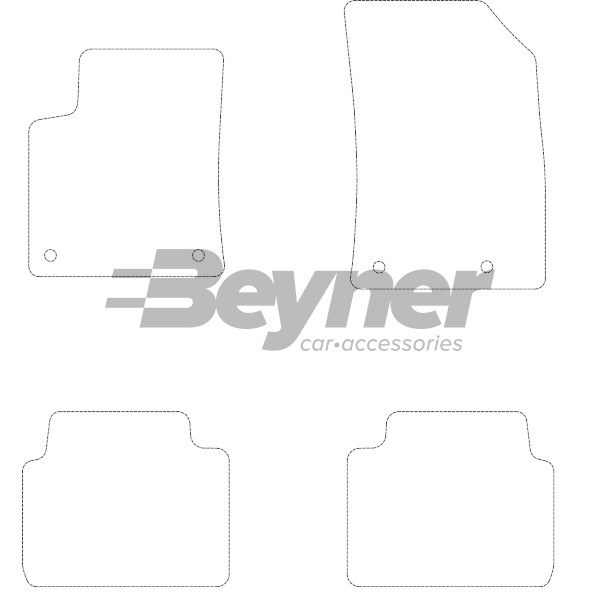 Pasklare stoffen matten Beyner MSN-1362485