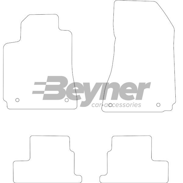 Pasklare stoffen matten Beyner MSV-1472089