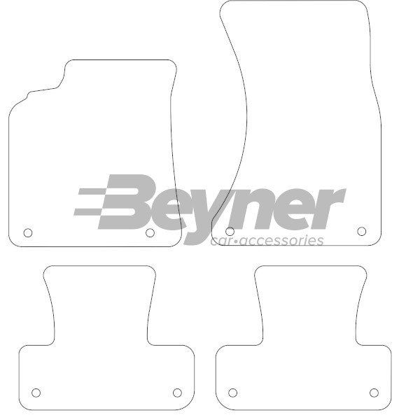 Pasklare stoffen matten Beyner MSV-1472191