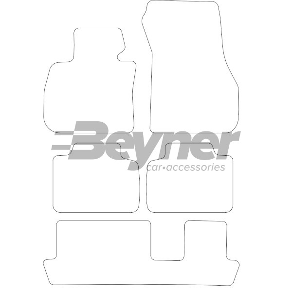 Pasklare stoffen matten Beyner MSV-1472273