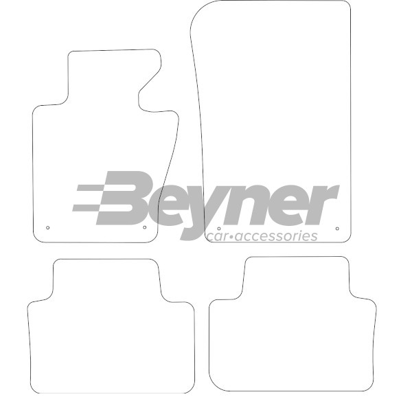 Pasklare stoffen matten Beyner MSV-1472280