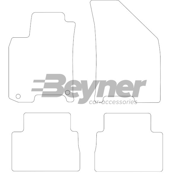 Pasklare stoffen matten Beyner MSV-1472380