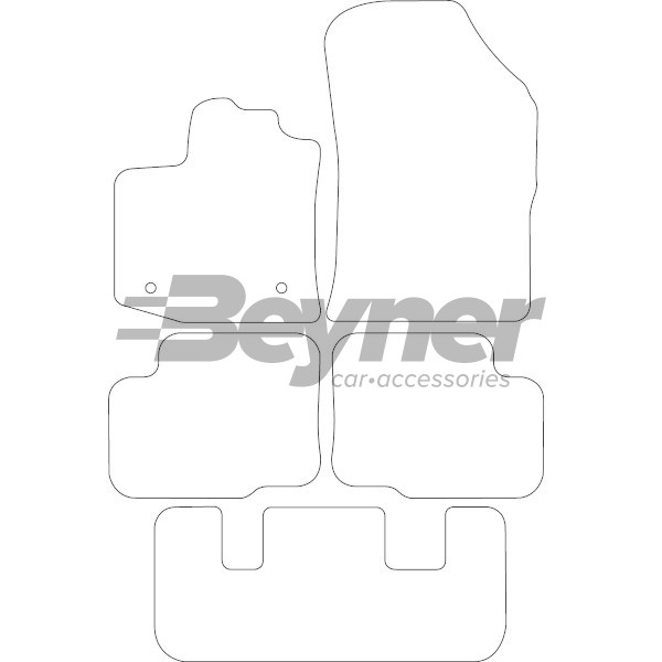 Pasklare stoffen matten Beyner MSV-1472650