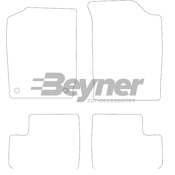 Pasklare stoffen matten Beyner MSV-1472766