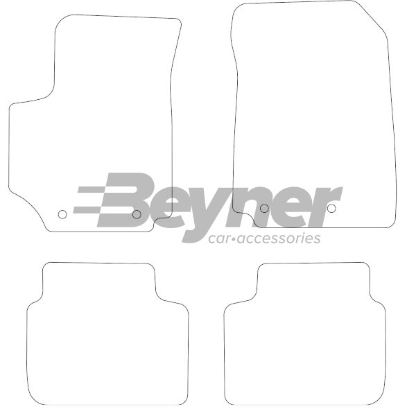 Pasklare stoffen matten Beyner MSV-1472902