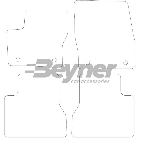 Pasklare stoffen matten Beyner MSV-1473097