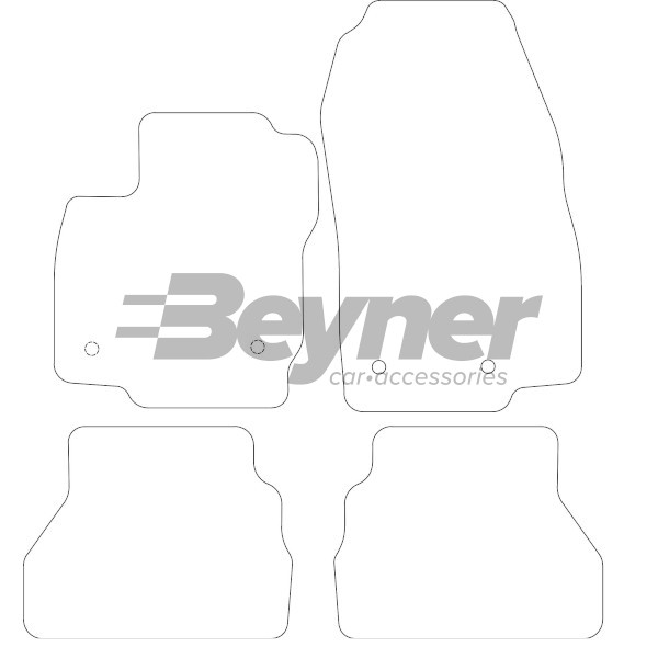 Pasklare stoffen matten Beyner MSV-1473172