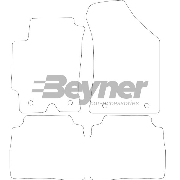 Pasklare stoffen matten Beyner MSV-1473306