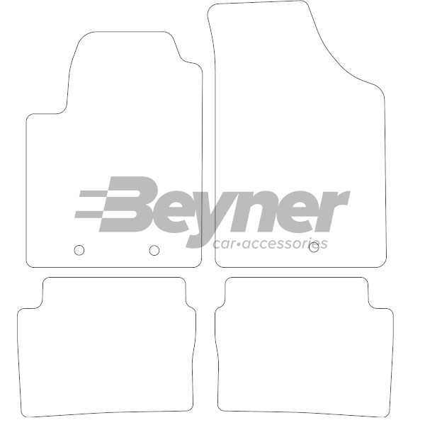 Pasklare stoffen matten Beyner MSV-1473314
