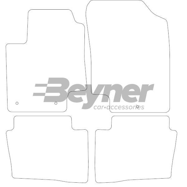 Pasklare stoffen matten Beyner MSV-1473338