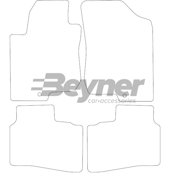 Pasklare stoffen matten Beyner MSV-1473344