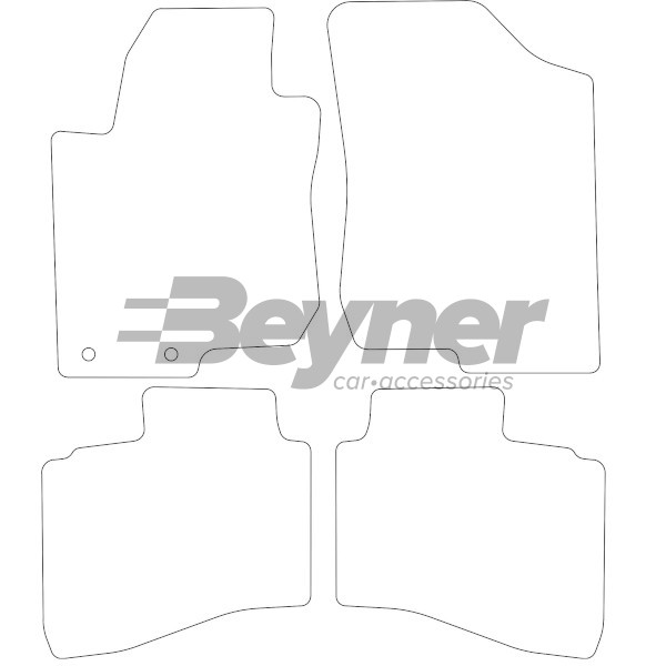 Pasklare stoffen matten Beyner MSV-1473348