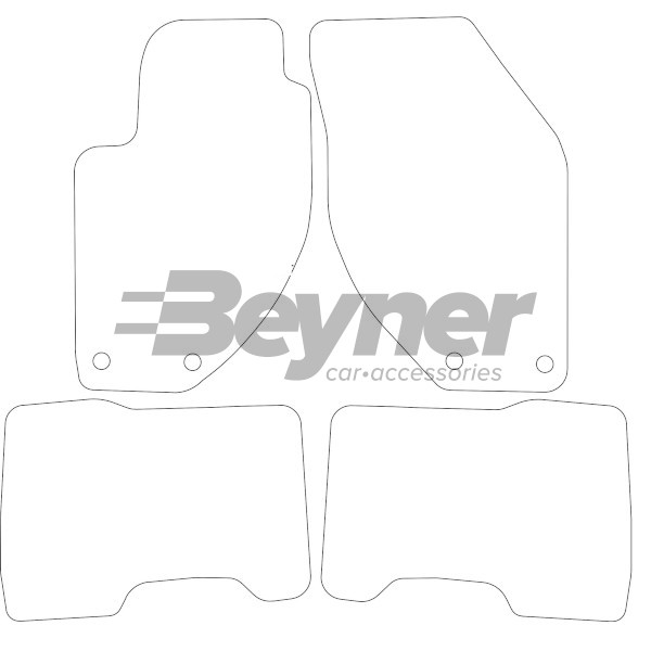 Pasklare stoffen matten Beyner MSV-1473866
