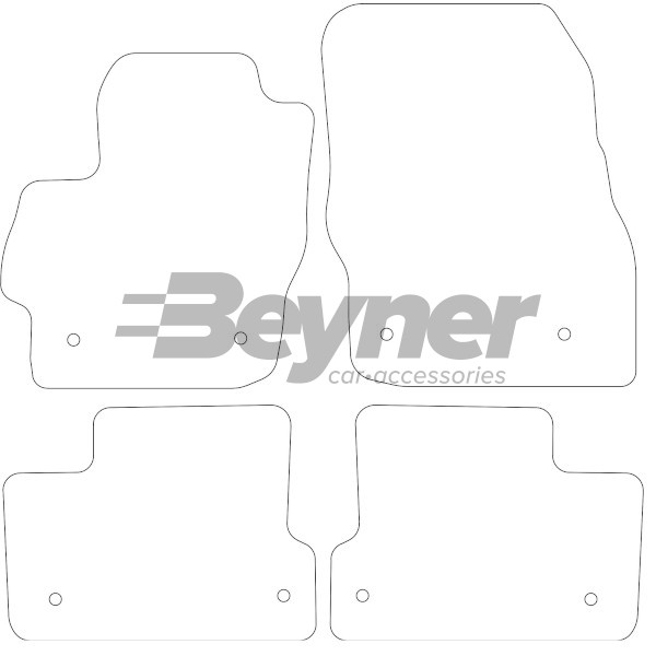 Pasklare stoffen matten Beyner MSV-1474078