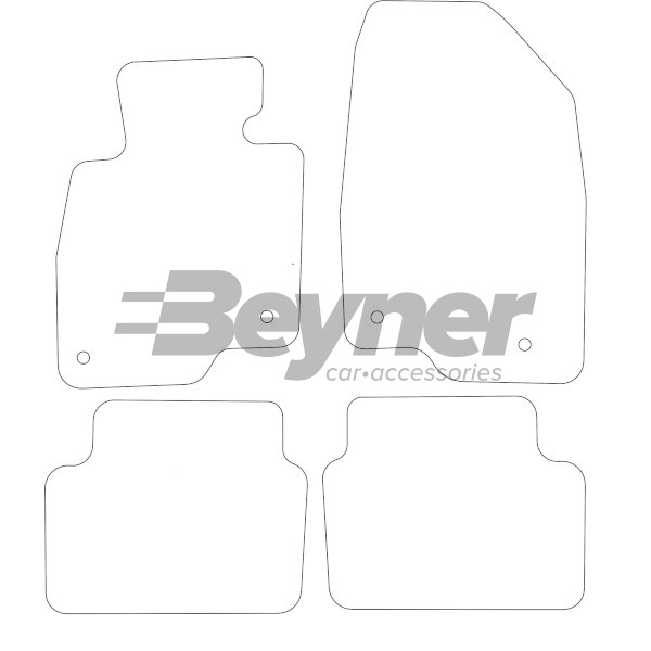 Pasklare stoffen matten Beyner MSV-1474090
