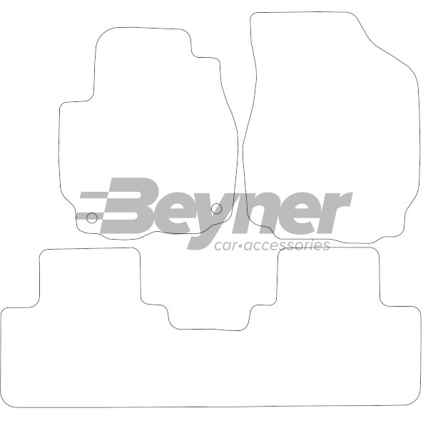 Pasklare stoffen matten Beyner MSV-1474110