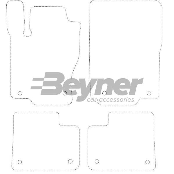 Pasklare stoffen matten Beyner MSV-1474236