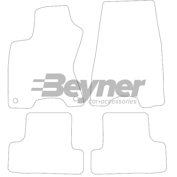 Pasklare stoffen matten Beyner MSV-1474628